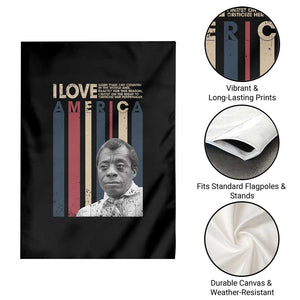 James Baldwin American Patriotic Garden Flag I Love America More Than Any Country Retro TS02 Print Your Wear