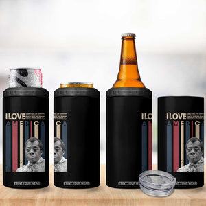 James Baldwin American Patriotic 4 in 1 Can Cooler Tumbler I Love America More Than Any Country Retro TS02 Print Your Wear
