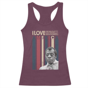 James Baldwin American Patriotic Racerback Tank Top I Love America More Than Any Country Retro TS02 Maroon Print Your Wear