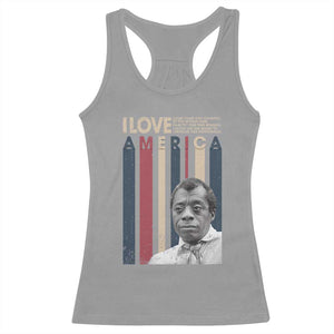 James Baldwin American Patriotic Racerback Tank Top I Love America More Than Any Country Retro TS02 Sport Gray Print Your Wear