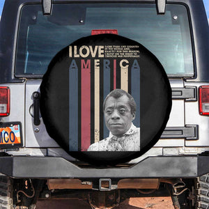 James Baldwin American Patriotic Spare Tire Cover I Love America More Than Any Country Retro TS02 No hole Black Print Your Wear