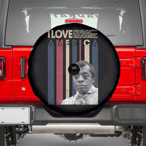 James Baldwin American Patriotic Spare Tire Cover I Love America More Than Any Country Retro TS02 Black Print Your Wear