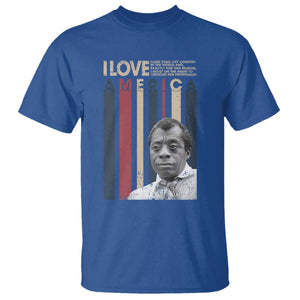 James Baldwin American Patriotic T Shirt I Love America More Than Any Country Retro TS02 Royal Blue Print Your Wear