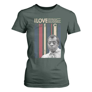 James Baldwin American Patriotic T Shirt For Women I Love America More Than Any Country Retro TS02 Dark Forest Green Print Your Wear