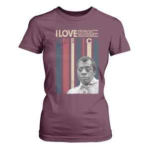 James Baldwin American Patriotic T Shirt For Women I Love America More Than Any Country Retro TS02 Maroon Print Your Wear