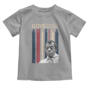 James Baldwin American Patriotic Toddler T Shirt I Love America More Than Any Country Retro TS02 Sport Gray Print Your Wear