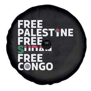 Free Palestine Sudan Congo Spare Tire Cover Human Rights Activist Justice and Solidarity TS02 Print Your Wear