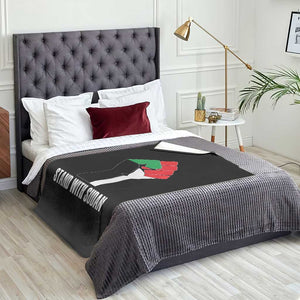 Stand With Sudan Power Fist Throw Blanket Sudan Flag Activist Peace and Protest TS02 Print Your Wear