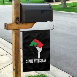 Stand With Sudan Power Fist Garden Flag Sudan Flag Activist Peace and Protest TS02 Print Your Wear