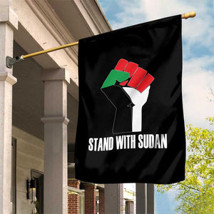 Stand With Sudan Power Fist Garden Flag Sudan Flag Activist Peace and Protest TS02 Print Your Wear
