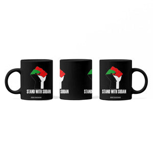 Stand With Sudan Power Fist Coffee Mug Sudan Flag Activist Peace and Protest TS02 Print Your Wear