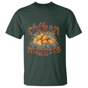 Chicken Nuggets T Shirt Heavy Metal World Tour Hardcore Music TS02 Dark Forest Green Print Your Wear