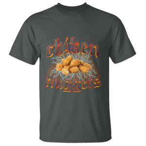 Chicken Nuggets T Shirt Heavy Metal World Tour Hardcore Music TS02 Dark Heather Print Your Wear