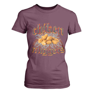 Chicken Nuggets T Shirt For Women Heavy Metal World Tour Hardcore Music TS02 Maroon Print Your Wear