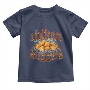 Chicken Nuggets Toddler T Shirt Heavy Metal World Tour Hardcore Music TS02 Navy Print Your Wear