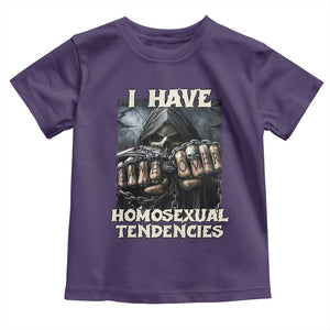 Skeleton Meme Toddler T Shirt I Have Homosexual Tendencies Funny Edgy Hard Cringe TS02 Purple Print Your Wear