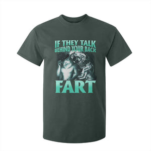 Funny Alpha Wolf Meme T Shirt For Kid If They Talk Behind Your Back Fart Humorous Cringe TS02 Dark Forest Green Print Your Wear