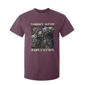 Skeleton Meme T Shirt For Kid Tummy Ache Survivor Funny Cool Edgy Hard Cringe TS02 Maroon Print Your Wear