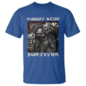 Skeleton Meme T Shirt Tummy Ache Survivor Funny Cool Edgy Hard Cringe TS02 Royal Blue Print Your Wear