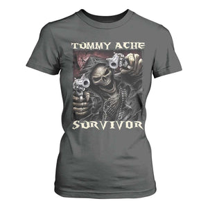 Skeleton Meme T Shirt For Women Tummy Ache Survivor Funny Cool Edgy Hard Cringe TS02 Dark Heather Print Your Wear