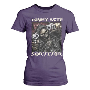 Skeleton Meme T Shirt For Women Tummy Ache Survivor Funny Cool Edgy Hard Cringe TS02 Purple Print Your Wear