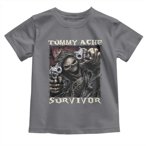 Skeleton Meme Toddler T Shirt Tummy Ache Survivor Funny Cool Edgy Hard Cringe TS02 Charcoal Print Your Wear