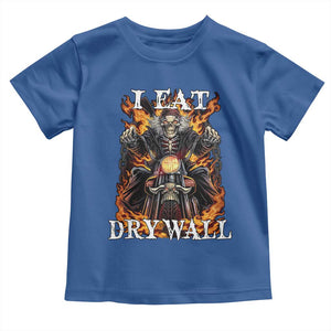 Funny Cringe Hard Skeleton Meme Toddler T Shirt I Eat Drywall TS02 Royal Blue Print Your Wear