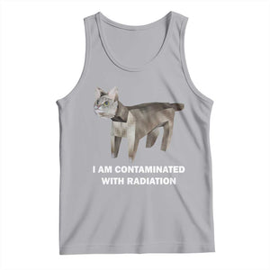 Funny Cat Meme Tank Top I Am Contaminated With Radiation Humorous Oddly Specific TS02 Athletic Heather Print Your Wear