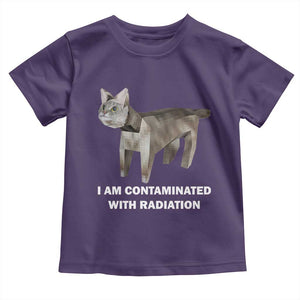Funny Cat Meme Toddler T Shirt I Am Contaminated With Radiation Humorous Oddly Specific TS02 Purple Print Your Wear