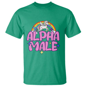 Funny Sarcastic Alpha Male T Shirt Unicorn Sarcastic Ironic Weird Y2K Humor TS02 Irish Green Print Your Wear