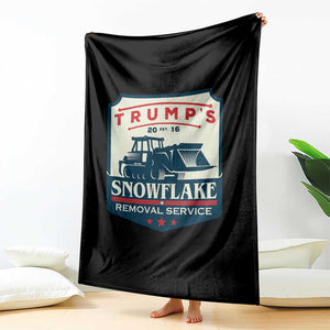 Trump Snowflake Removal Service Throw Blanket Funny Sarcastic Politics TS02 Print Your Wear