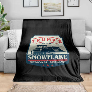 Trump Snowflake Removal Service Throw Blanket Funny Sarcastic Politics TS02 Print Your Wear