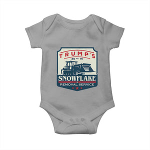 Trump Snowflake Removal Service Baby Onesie Funny Sarcastic Politics TS02 Sport Gray Print Your Wear