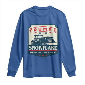 Trump Snowflake Removal Service Long Sleeve Shirt Funny Sarcastic Politics TS02 Royal Blue Print Your Wear