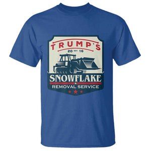 Trump Snowflake Removal Service T Shirt Funny Sarcastic Politics TS02 Royal Blue Print Your Wear