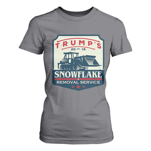 Trump Snowflake Removal Service T Shirt For Women Funny Sarcastic Politics TS02 Charcoal Print Your Wear