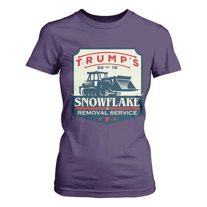 Trump Snowflake Removal Service T Shirt For Women Funny Sarcastic Politics TS02 Purple Print Your Wear
