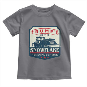 Trump Snowflake Removal Service Toddler T Shirt Funny Sarcastic Politics TS02 Charcoal Print Your Wear