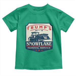 Trump Snowflake Removal Service Toddler T Shirt Funny Sarcastic Politics TS02 Irish Green Print Your Wear