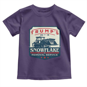 Trump Snowflake Removal Service Toddler T Shirt Funny Sarcastic Politics TS02 Purple Print Your Wear