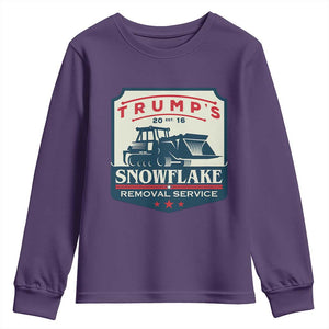 Trump Snowflake Removal Service Youth Sweatshirt Funny Sarcastic Politics TS02 Purple Print Your Wear