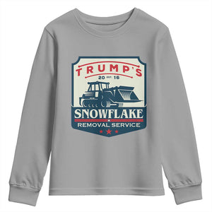 Trump Snowflake Removal Service Youth Sweatshirt Funny Sarcastic Politics TS02 Sport Gray Print Your Wear