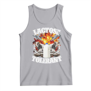 Funny Lactose Tolerant Tank Top Retro Pro-Dairy Ironic Cringe Meme TS02 Athletic Heather Print Your Wear
