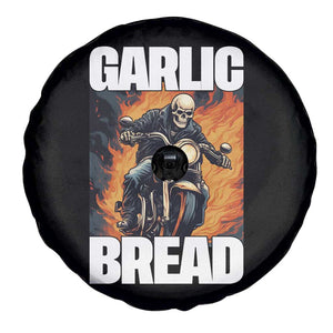 Skeleton Meme Spare Tire Cover Garlic Bread Flaming Biker On Fire Funny Edgy Hard Cringe TS02 Print Your Wear