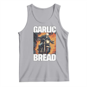 Skeleton Meme Tank Top Garlic Bread Flaming Biker On Fire Funny Edgy Hard Cringe TS02 Athletic Heather Print Your Wear