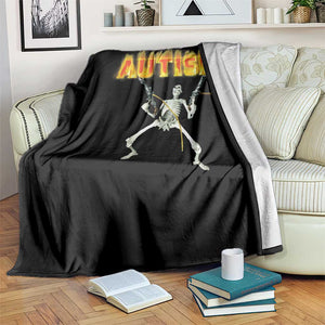 Autism Skeleton Throw Blanket Funny Oddly Specific Dank Meme TS02 Print Your Wear
