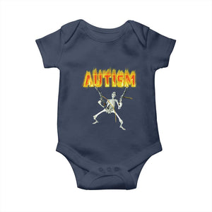 Autism Skeleton Baby Onesie Funny Oddly Specific Dank Meme TS02 Navy Print Your Wear