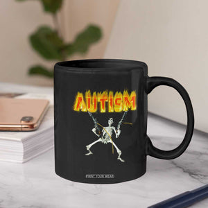Autism Skeleton Coffee Mug Funny Oddly Specific Dank Meme TS02 Print Your Wear
