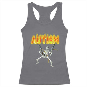 Autism Skeleton Racerback Tank Top Funny Oddly Specific Dank Meme TS02 Charcoal Print Your Wear