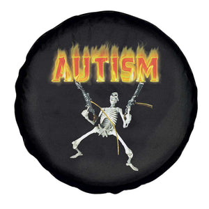 Autism Skeleton Spare Tire Cover Funny Oddly Specific Dank Meme TS02 Print Your Wear